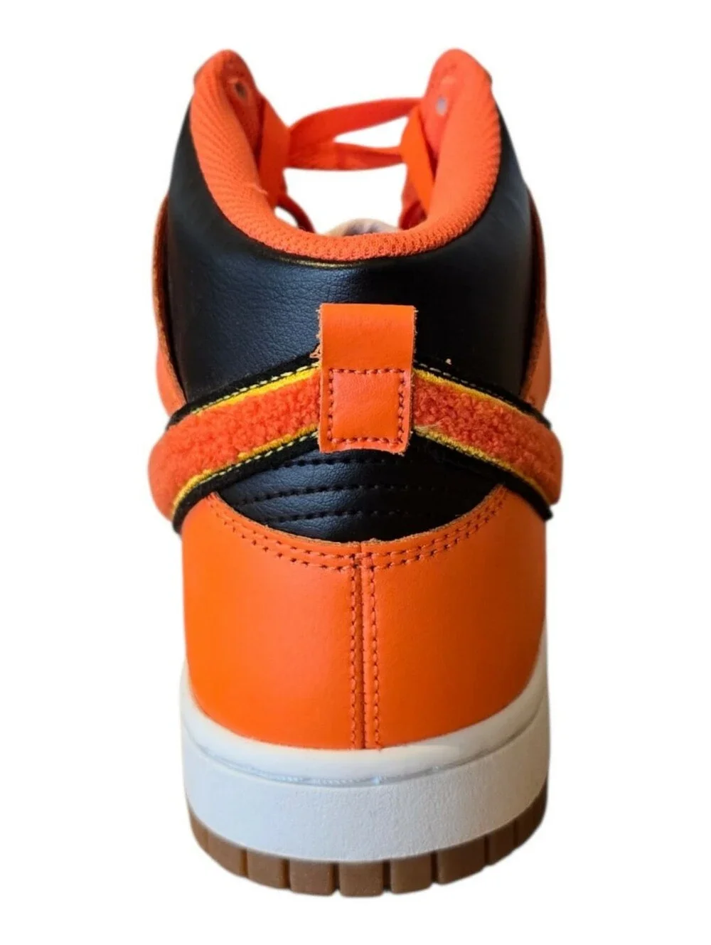 Nike Dunk High Retro University Black Safety Orange Sneakers DR8805 002 Mens 9.5